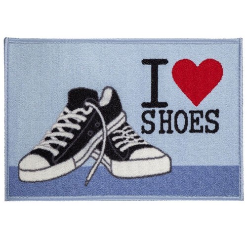 Tapete Happy Day Love Shoes 40x60cm - 100% Poliamida - Color Art - Corttex