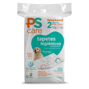 Tapete Higiênico Pet Society PS Care Weekend 2 Unidades
