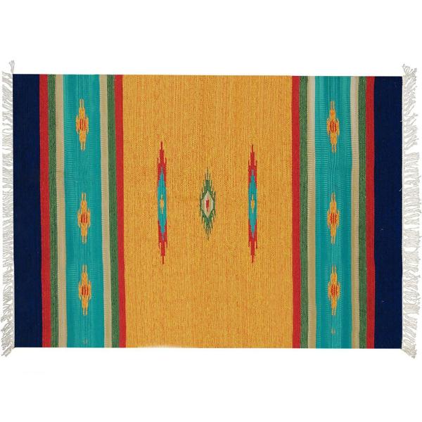 Tapete Indiano Kilim Surya Dupla Face Santista - 1,00m X 1,40m - Diversos