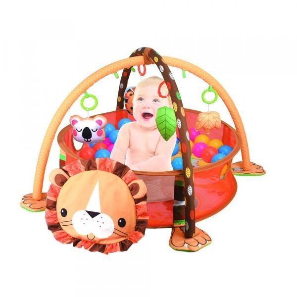 Tapete Infantil para Bebê com Piscina de Bolinha Leão - Color Baby