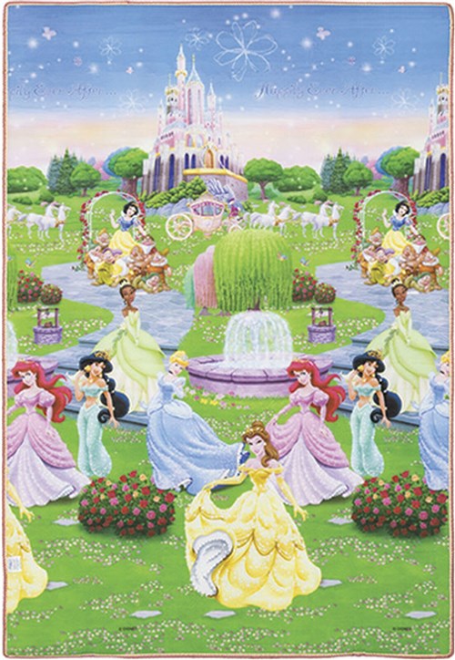Tapete Jolitex Recreio Disney Trip Princesas 120x180 Verde