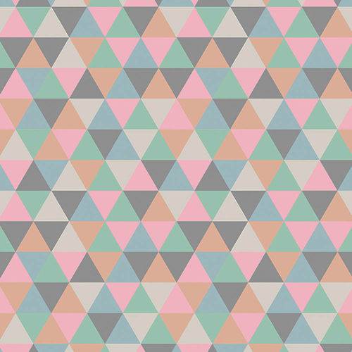 Tapete Mosaico Triangulos Rosa Casa Dona Antiderrapante 100 X 140 Cm
