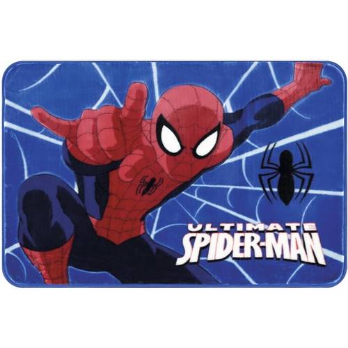 Tudo sobre 'Tapete Oriental Marvel Spiderman Teia 80x120cm Azul Jolitex'