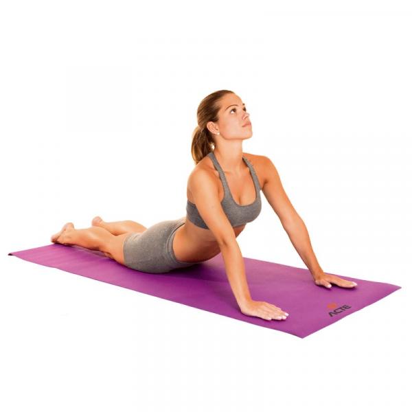 Tapete para Yoga T10 Acte Roxo Anti Derrapante Resistente com 1,73m de Comprimento
