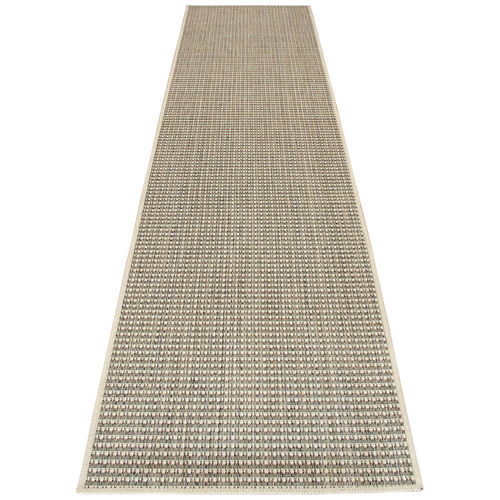 Tapete Passadeira Trilho Sisal Premium Bege Caramelo Palha Antiderrapante 2,50 X 0,66m