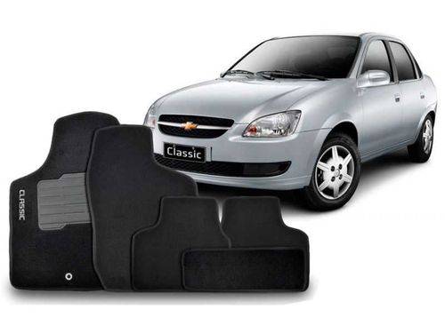 Tapete Personalizado Chevrolet Corsa Classic 2002 Até 2013 5 Pçs + Trava de Segurança