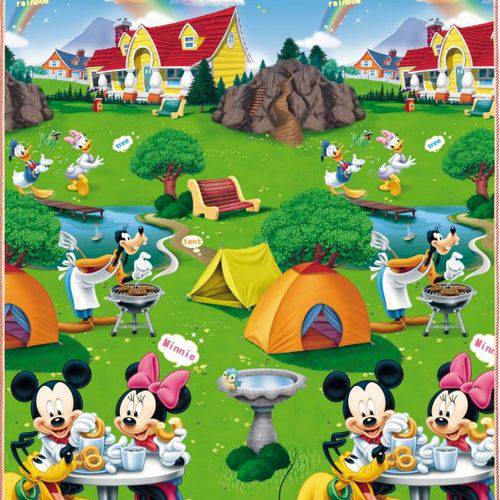 Tudo sobre 'Tapete Recreio Disney Mickey Minnie Atividades 1,80mx1,20m Jolitex'