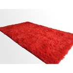 Tapete Saturs Shaggy Pelo Alto Vermelho 120 x 200 cm Tapete para Sala e Quarto