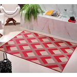 Tapete Sisal 1,00m X 1,50 Vermelho/bege 505 Lancer Sisllê