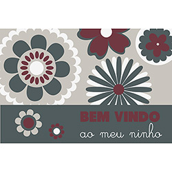 Tudo sobre 'Tapete Toc Toc Bem-Vindo Meu Ninho 40x60cm Retangular - Aroeira Home'