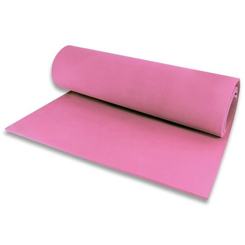 Tapete de Yoga 5mm Eva Mat Pilates 1,80x0,60m - Rosa Flex
