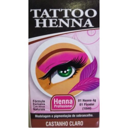 Tattoo Henna para Sobrancelha Castanho Claro