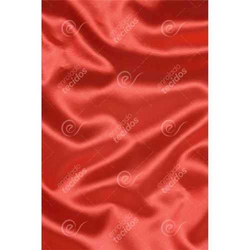 Tecido Cetim Vermelho Liso - 1,50m de Largura