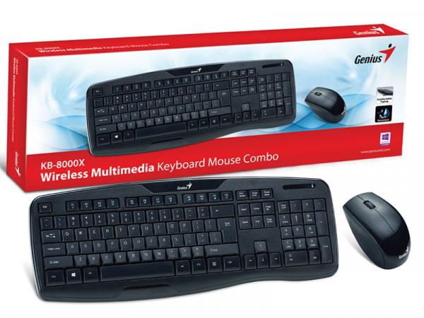 Teclado e Mouse Genius Wireless KB-8000X