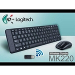 Teclado e Mouse Logitek MK220 Wireless Preto