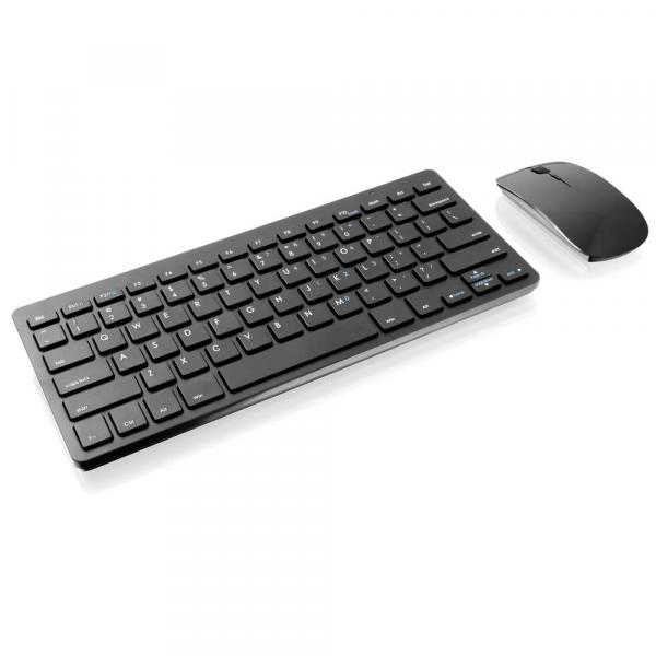 Teclado e Mouse Multilaser Sem Fio Mini Slim 24Ghz USB Preto - TC158 - Multilaser