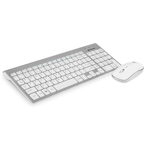 Teclado e Mouse Sem Fio ABNT2 1600DPI Branco - C3 Tech