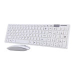 Teclado e Mouse Sem Fio, Ultra Thin Branco+Película