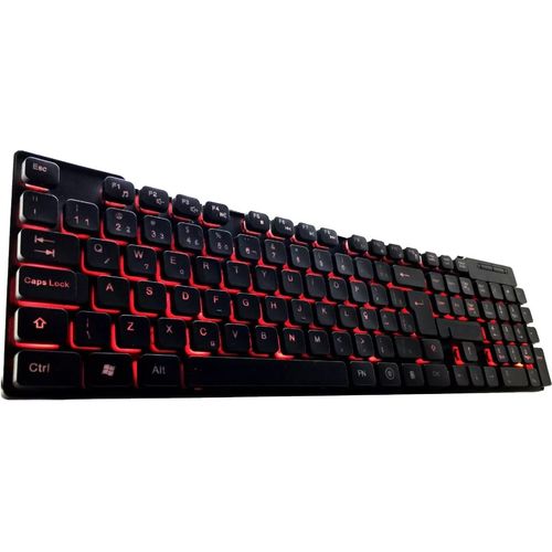 Tudo sobre 'Teclado Gamer Iluminado Led Semi-Mecânico 3 Cores Wb-110'