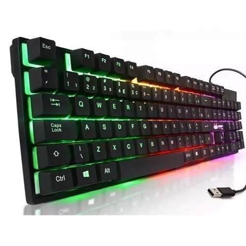 Teclado Gamer Profissional Semi Mecânico Luminoso Kp-2043 - Knup