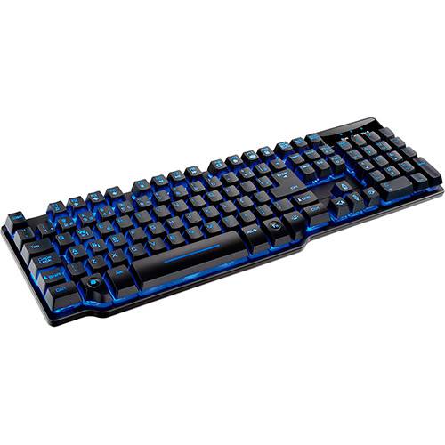 Teclado Gamer Warrior Multilaser TC196 Semi Mecânico com Teclas Anti Ghost