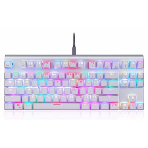 Teclado Mecânico Gamer Motospeed CK101 Branco Rgb Switch Outemu Azul