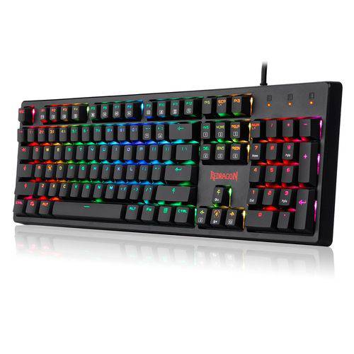 Teclado Mecânico Gamer Redragon Kama Switch Outemu Brown RGB ANSI Teclas Perfil Baixo - K578-BRRGB