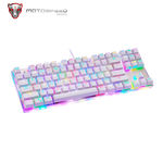 Teclado Motospeed Mecânico K87S Branco - LED RGB - Switch Outemu Azul