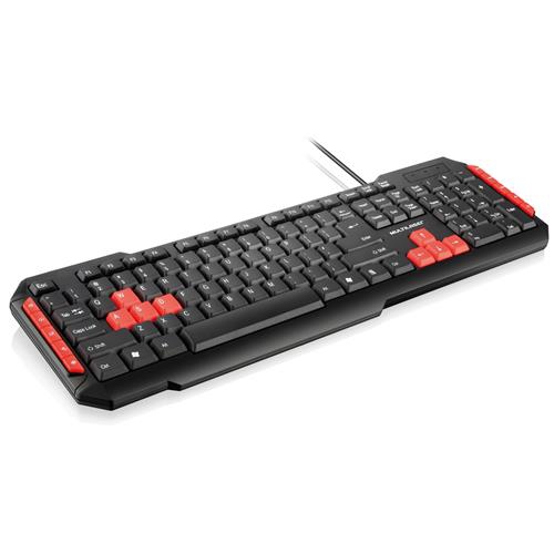 Teclado Multimidia Gamer Red Keys Usb Multilaser - TC160