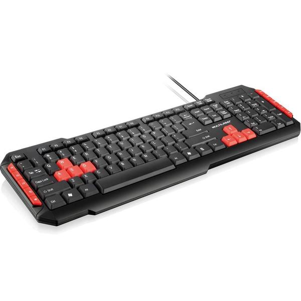 Teclado Multimidia Multilaser Gamer Red Keys Usb - Tc160