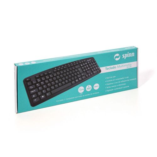 Teclado Multimídia Spinn Usb Preto Tm200