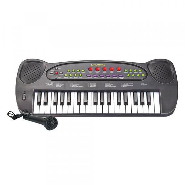 Teclado Piano Musical com Microfone 8 Ritmos Dm Toys