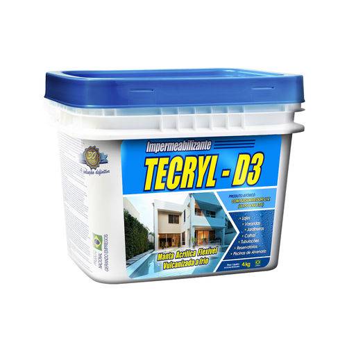 Tecryl Impermeabilizante Acrílico D3 4kg - Cinza
