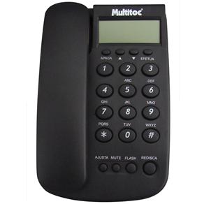 Telefone C/ Fio Multitoc Company ID - Grafite