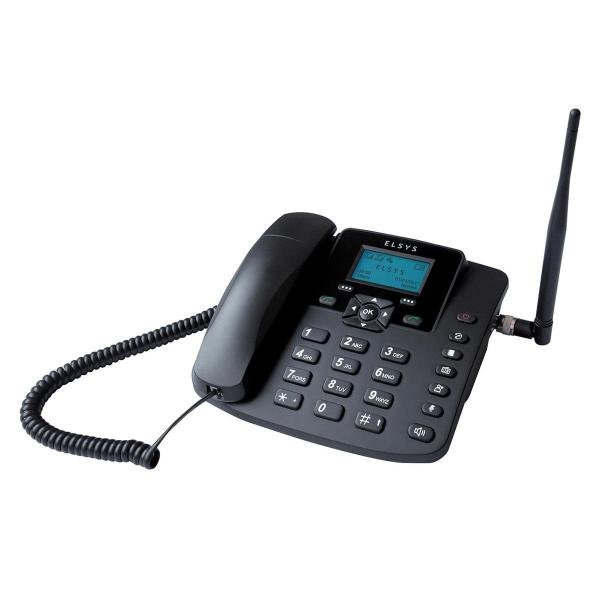 Telefone Celular de Mesa Elsys EPFS12 Rural Bivolt Preto