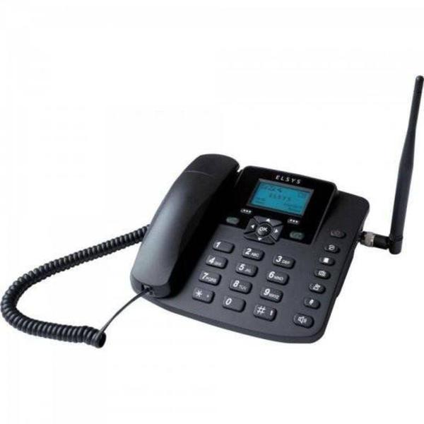 Telefone Celular de Mesa Gsm Epfs12 Preto Elsys