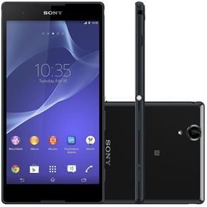 Telefone Celular Desbloqueado Sony Xperia T2 Ultra Dual Chip 3G - Android 4.3 - Câmera 13Mp - Tela 6 - Processador Quad Core 1.4 Ghz Preto