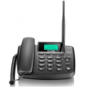 Telefone Celular Fixo Elgin GSM200 Desbloqueado Preto - Quadriband, Dual Chip, Antena Removível, Internet GPRS