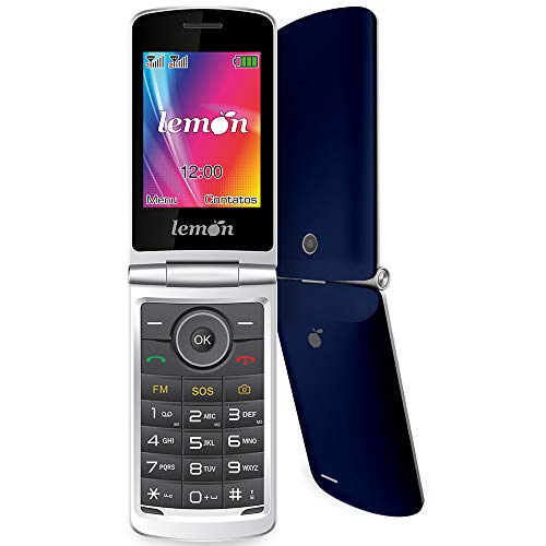 Telefone Celular Lemon Viva 4 - Tela de 2.8", Função SOS, Camera, Dual Chip, Bluetooth - Azul