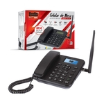 Telefone Celular Rural Fixo De Mesa Dual Chip Quadriband 850/900/1800/1900 Com Rádio Fm Bdf-02
