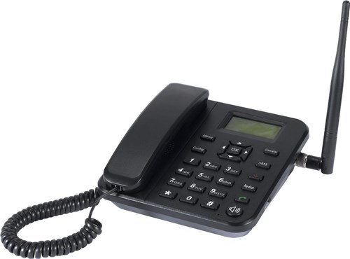 Telefone Celular Rural Fixo de Mesa Quadriband 850/900/1800/1900 Dual Chip Bdf-02, com Rádio Fm