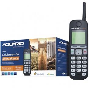Telefone Celular Rural Sem Fio Aquário CA-45 Preto - Quadriband, Bateria de Longa Duração, Antena Removível
