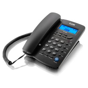 Telefone Cinza C/ Fio C/ Indentificador Chamada e Viva Voz TCF-300C Elgin