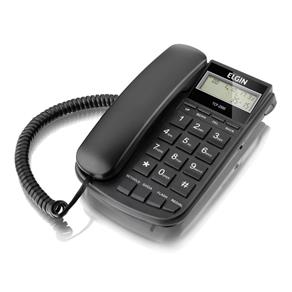 Telefone com Fio com Identificador de Chamadas TCF2500 Elgin Preto
