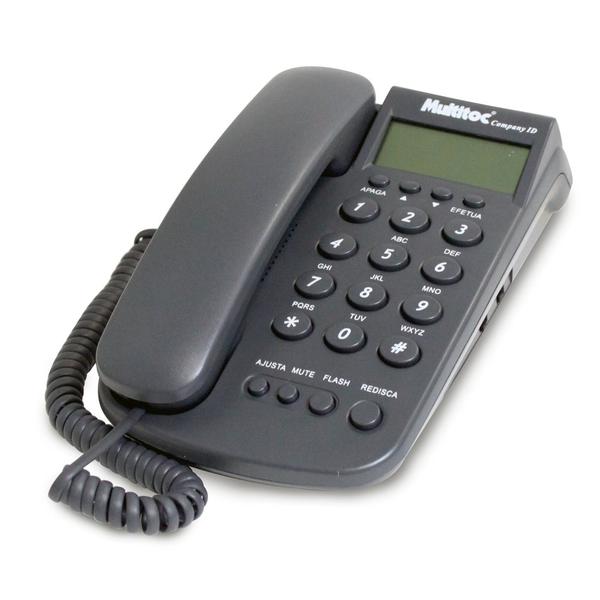 Telefone com Fio Company e ID de Chamada - Grafite - Multitoc