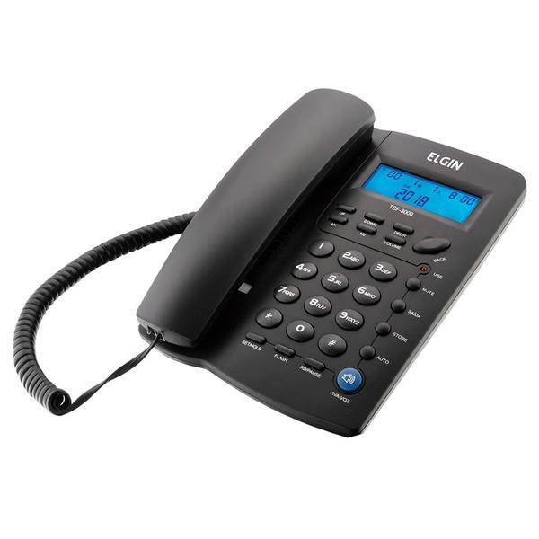 Telefone com Fio e Identificador de Chamada TCF 3000 - Elgin