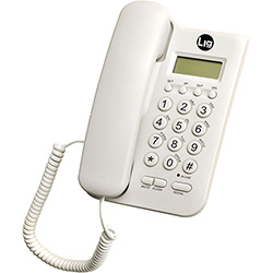 Telefone com Fio e Identificador de Chamadas Padrão ID Branco - Lig