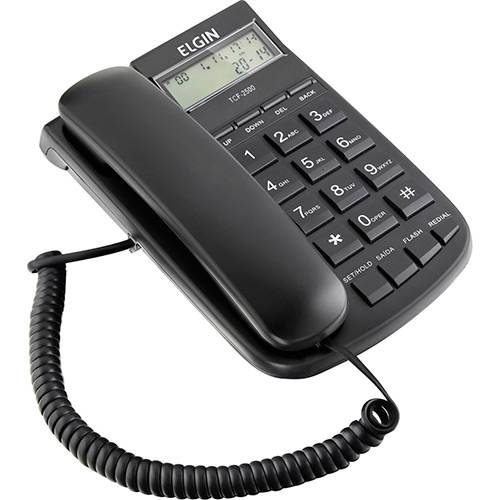 Telefone com Fio e Identificador de Chamadas TCF 2500 - Elgin