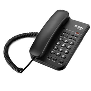 Telefone com Fio Elgin TCF-2200 com Chave de Bloqueio de Chamadas – Preto