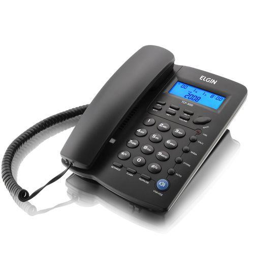 Telefone com Fio Elgin TCF-3000 com Viva-voz e Identificador de Chamadas